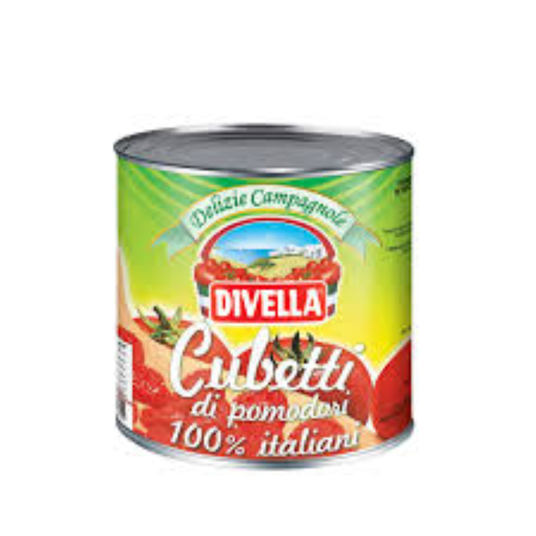 DIVELLA CUBETTI DI POMODORO 400G(PIECES)